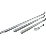 Exclusiv Metall Schuhanzieher ca. 72cm I Schuhlöffel aus vernickeltem und stabilem Stahl I Stabile Schuhanziehhilfen in Silber - Orthopädie Hilfsmittel - Schuhe anziehen ohne Bücken - 70