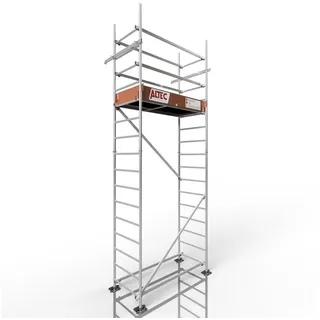 Altec Gerüst Rollfix 2.0 500 Arbeitshöhe 4,9m, mit Wandanker und Fußplatten