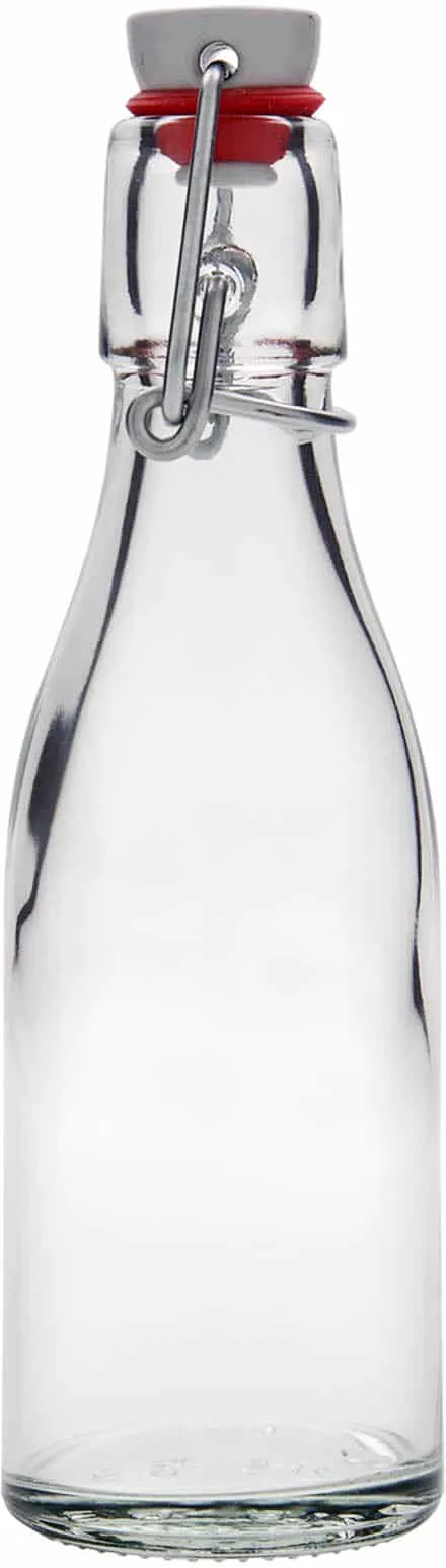 Botella de vidrio 'Paul' de 200 ml, boca: tapón mecánico
