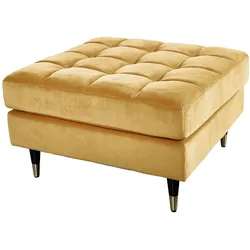 riess-ambiente Hocker COZY VELVET - 80cm senfgelb gold Samt Metallfüße