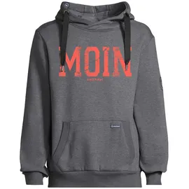 salzhaut Hoodie HEFF - MOIN Hoodie Grau/Rot S