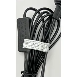 ChiliTec 22241 Netzkabel mit Schalter Schnurschalter Lampenaufhängung Montagering für Steh- + 2m lang, schwarz