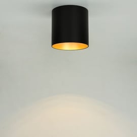 Licht-Erlebnisse Deckenlampe in Schwarz Gold GU10 Decke, Modern Deckenleuchte