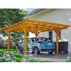 Einzelcarport SKANHOLZ "Odenwald", braun (hellbraun), H: 220cm, Carports
