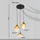 GLOBO Led Hängeleuchte Wohnzimmer Pendellampe Designleuchte Esstischlampe 3-flammig mit Glasschirm, Metall amber klar, 3x 7W 3x 806lm warmweiß, DxH 46x150