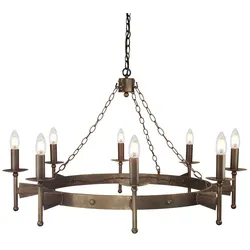 Cromwell Kronleuchter mit 8 Lichtern - Alte Bronze