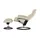 Stressless Relaxsessel mit Hocker Leder 79 x 103 x 73 cm creme