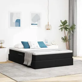 vidaXL Aufbewahrungsbett 140 x 200 cm Schwarz