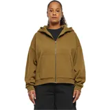 URBAN CLASSICS Damen Kapuzenpullover Ladies Boxy Zip Hoody summerolive XXL