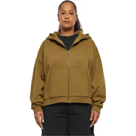 URBAN CLASSICS Damen Kapuzenpullover Ladies Boxy Zip Hoody summerolive XXL