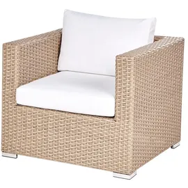 Beliani Lounge-Set 8-tlg. Sandbeige/Weiß