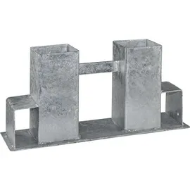 Estexo Brennholzstapelhilfe feuerverzinkt 0,15 m 2er Set Silber