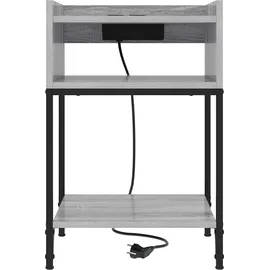 vidaXL Nachttisch mit Regal Grau Sonoma 40 x 40 x 61 cm Holzwerkstoff