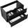 Badplaats Waschbeckenunterschrank Angela 2 Schubladen 80 x 50 x 48 cm Schwarz Matt