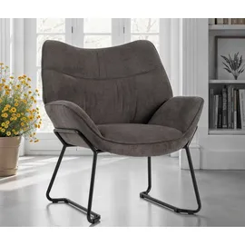 bene living Sessel Aliano 72 x 76 x 0 cm Grau
