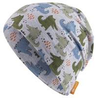 Sterntaler Slouch-Beanie Krokodile silber, 49 cm