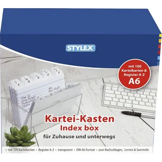 Stylex Karteikasten A6 transparent 100 St.