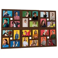 VidaXL Collage Bilderrahmen für 24x(10x15 cm) Fotos Dunkelbraun MDF