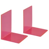 Maul Buchstütze Acryl 10x10x13 cm Pink 2 St.