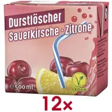 Durstlöscher Fruchtsaftgetränk »Sauerkirsch-Zitrone« 12 Stück gelb