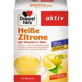 Doppelherz Aktiv Heiße Zitrone mit Vitamin C+Zink Granulat 10 St.