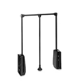 Emuca Kleiderlift für Schrankbreite 450-600cm schwarz