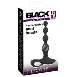 Black Velvets Analvibrator „Vibrating Anal Beads“ im Kugel-Design, 10 Vibrationsmodi, schwarz
