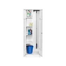 Gürkan Putzmittelschrank 60 x 50 x 180 cm Weiß