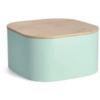 neuetischkultur Brotkasten Metall mit Holzdeckel