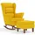 vidaXL Schaukelsessel mit Hocker Samt 70 x 80 x 90 cm Gelb