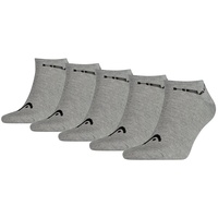 Head Unisex Sneaker Socken, Vorteilspack - Kurzsocken, einfarbig Grau 43-46