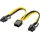 goobay 60000 Netzteil-Kabel 8-Pin-Buchse auf Dual 6+2-Stecker für PCIe, 0.23 m - Y-Adapter zur Verbindung von Netzteil und PCI-Express-Grafikkarte