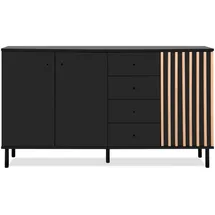 Finori Monza 160 x 90 x 40 cm Schwarz / Artisan Oak