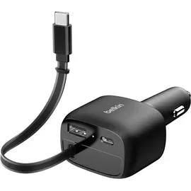 Belkin Kfz-Ladegerät 75W mit einziehbarem USB-C-Kabel Schwarz