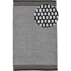 Teppich CARPETFINE "Kelim Mia", beige, B:120cm H:6mm L:170cm, Baumwolle, Teppiche, Baumwolle Wendeteppich, Wohnzimmer