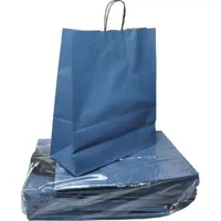 Saphir-Tec Papier-Tragetaschen TOPTWIST 19x8x21cm blau - 50 Stück -