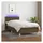 vidaXL Boxspringbett mit Matratze & LED Dunkelbraun 100x200 cm Stoff