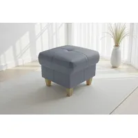 Polsterhocker SIT & MORE "Pamela, Leder, B: 58 cm", grau (graublau), B:58cm H:48cm T:58cm, Hocker, Polsterhocker, mit praktischen Stauraum, hochwertige Qualität, verschiedene Farben