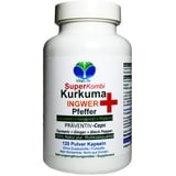 Curcuma KURKUMA + INGWER + PFEFFER SuperKombi 120 Kapseln CURCUMIN & GINGEROL & PIPERIN - NATUR PUR - OHNE ZUSATZSTOFFE. 27090-120