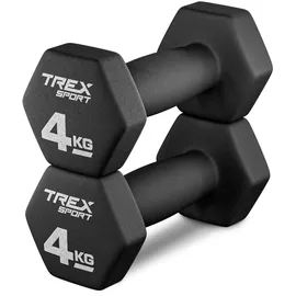 trex sport Kurzhanteln Set Gusseisen-Neopren 2×4 kg schwarz
