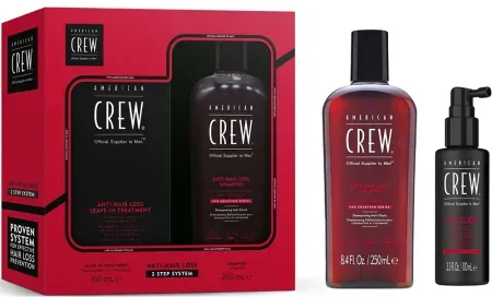 American Crew Kit Anti-Haarausfall Shampoo 250ml + Leave-In Anti-Haarausfall Pflege 100ml