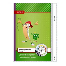 ROTH Hausaufgabenheft Kompass 4. Klasse liniert DIN A5 ohne Rand, 52 Blatt, 1 St.