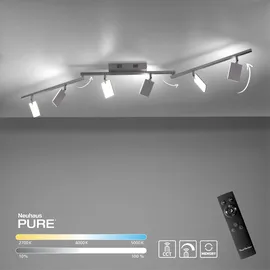 Pure Mira 6 flammig rechteckig Aluminium