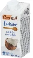 Ecomil Cuisine noix de coco Bio 200 ml Lait