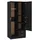 vidaXL Kleiderschrank Schwarz 80x52x180 cm Holzwerkstoff