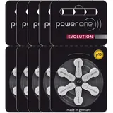 30x Für Power One Evolution Gr. 10 Hörgerätebatterien 1,45V (5X 6er Blister) + Aufbewahrungsbox für 2 Hörgerätebatterien (30 Batterien, gelb)