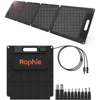 Rophie 100W SolarPanel, Faltbares Solarpanel Monokristalline Solarmodul mit MC-4 Ausgang für Powerstation, 3.3KG Ultraleicht, Einstellbare Kickständer, IPX67 Solar Panel für Camping, Reise, Balkon