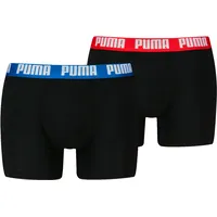 Puma Everyday Basic Boxershorts Schwarz/Rot/Blau/Weiß XXL 2er Pack