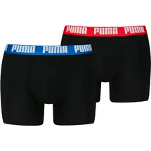 Puma Everyday Basic Boxershorts Schwarz/Rot/Blau/Weiß XXL 2er Pack