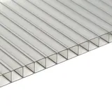 Ezooza Polycarbonat Hohlkammerplatte, 16 mm, transparent, 980 x 2000 mm